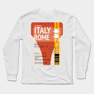 Italy rome plane ticket Long Sleeve T-Shirt